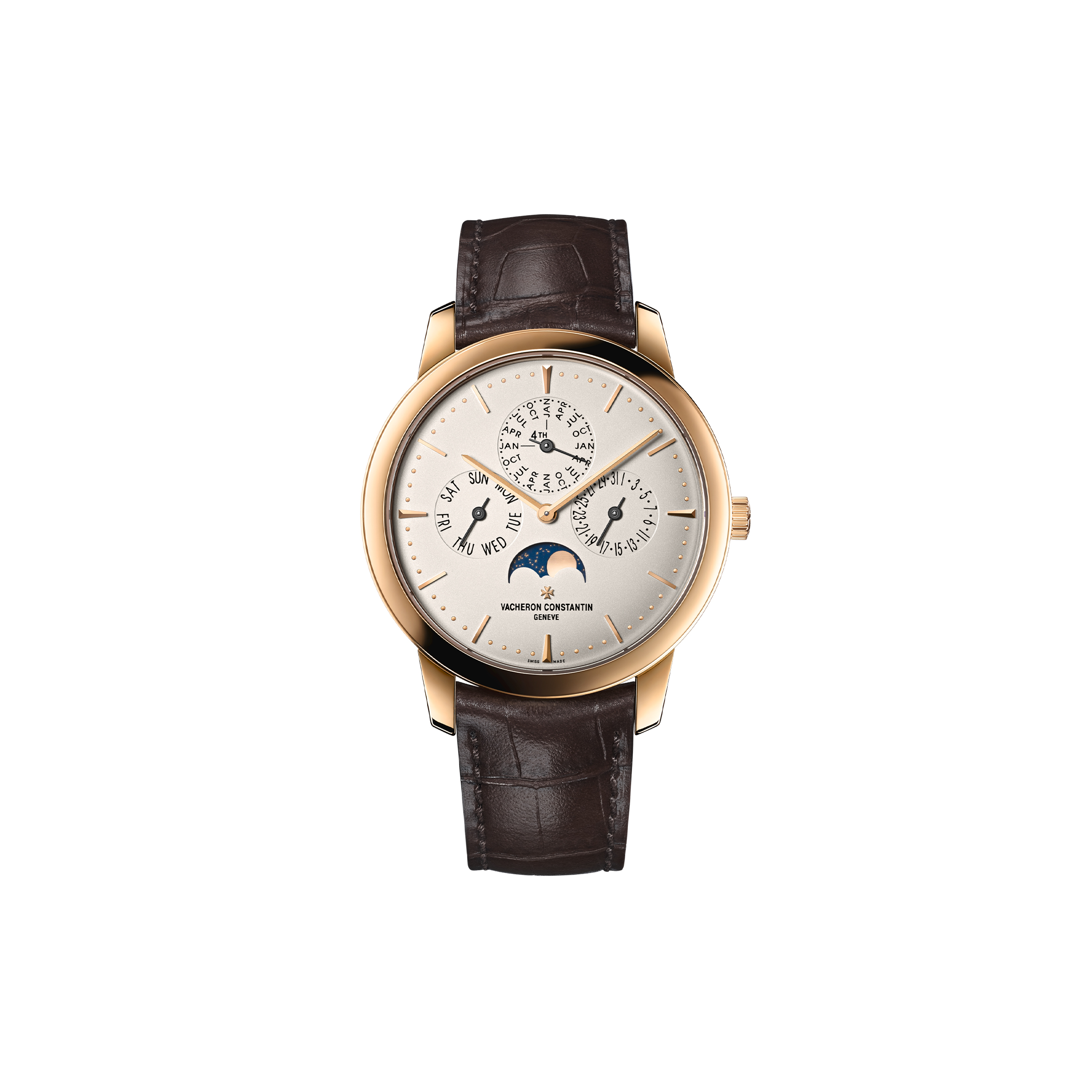 VACHERON CONSTANTIN PATRIMONY PERPETUAL CALENDAR ULTRA-THIN 41 MM PINK GOLD WATCH 43175/000R-9687